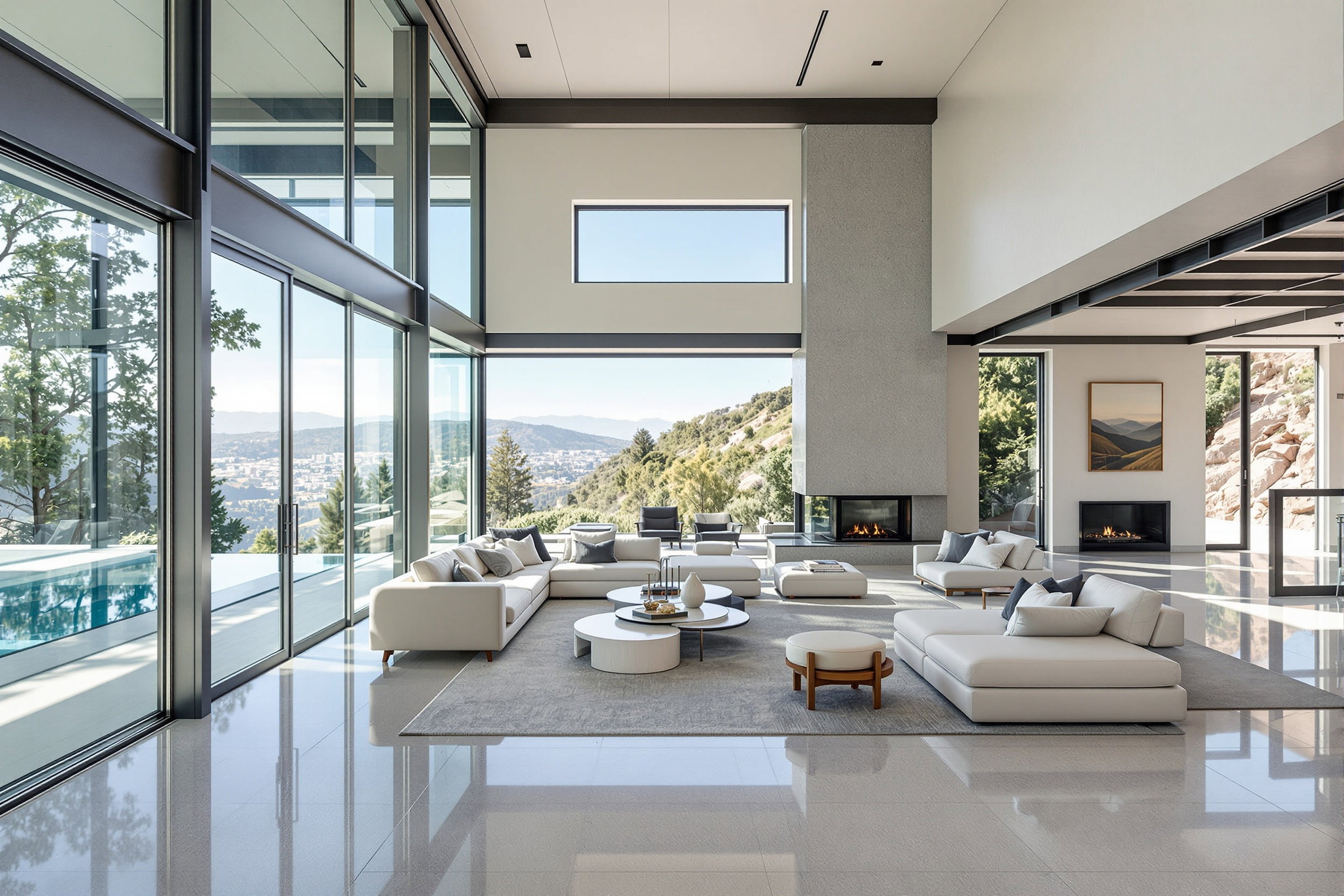 Glass-Walled Hillside Estate with Infinity Pool 2