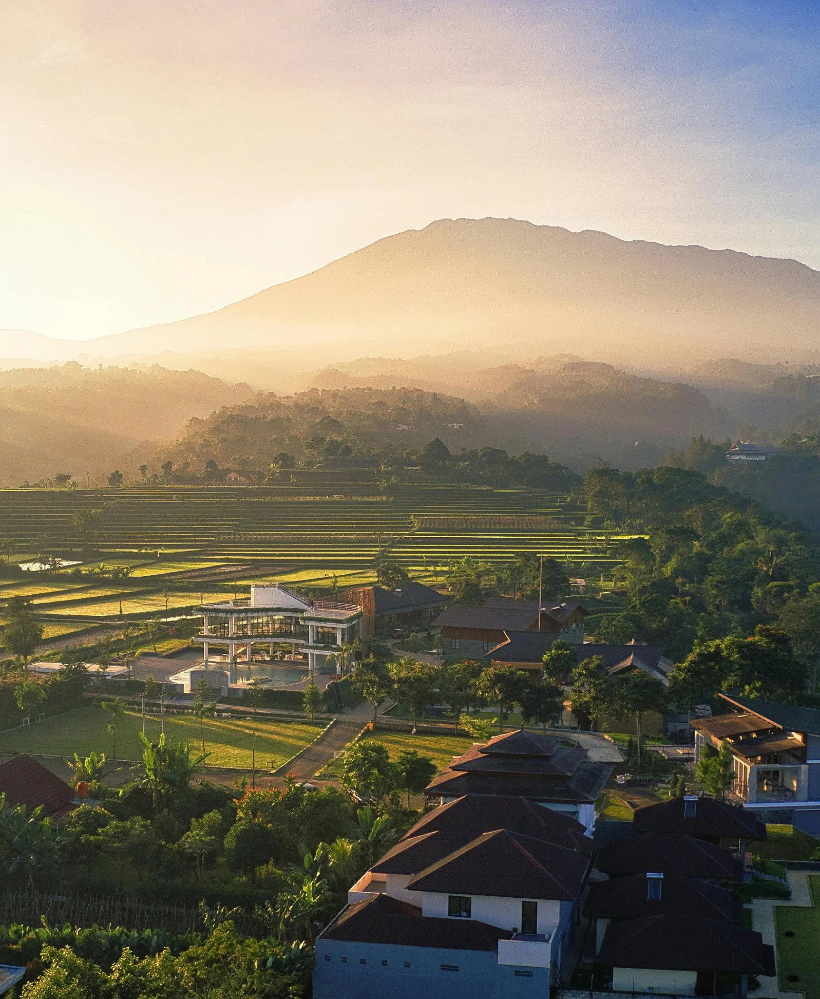Bali landscape with mountain