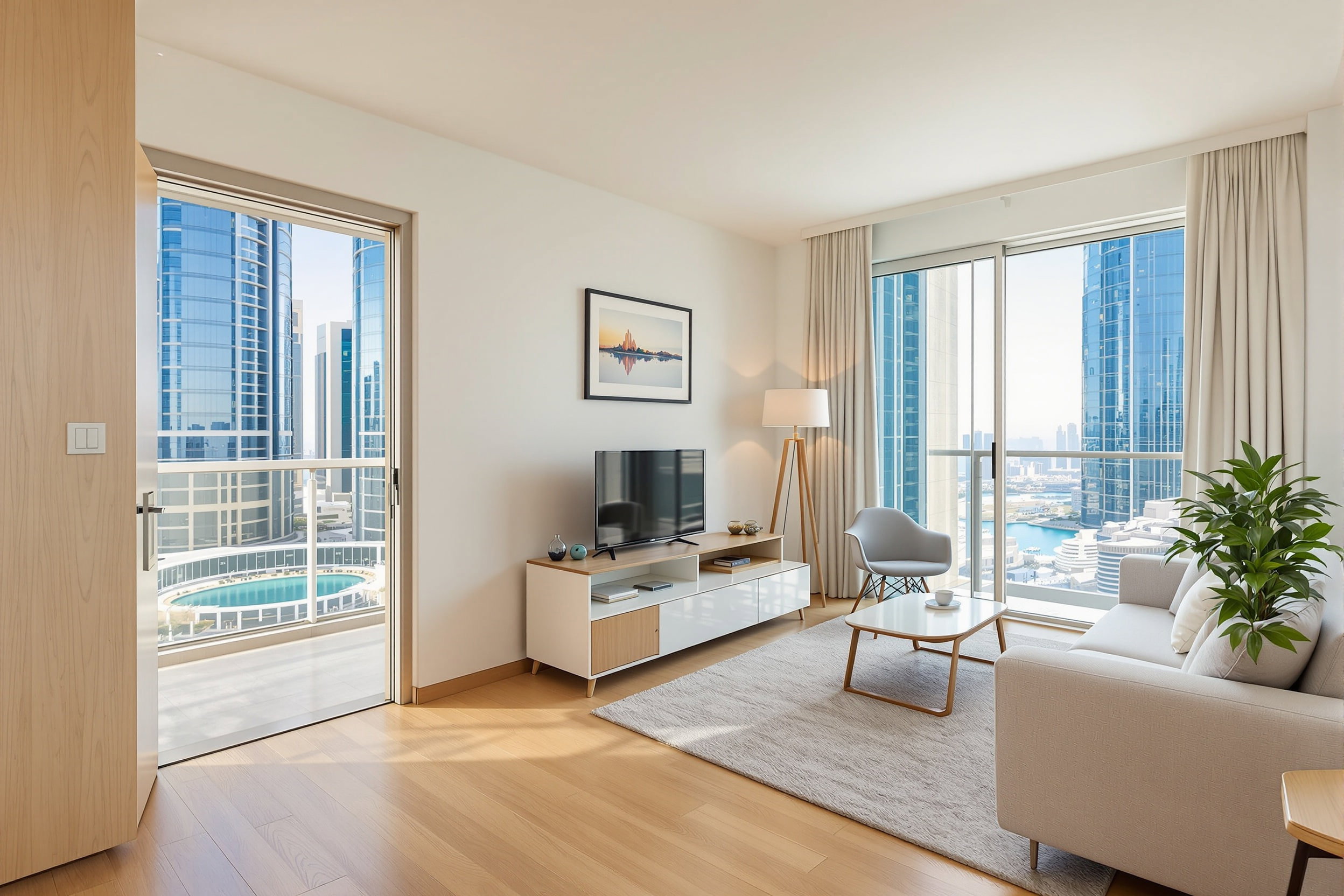 Bright One-Bedroom Apartment Walkable to Dubai Mall in Downtown Dubai